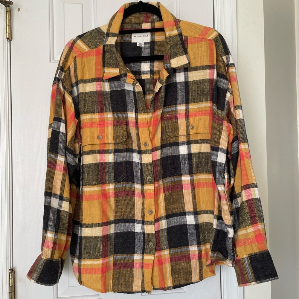 American Eagle Outfitters Multicolor Plaid Flannel